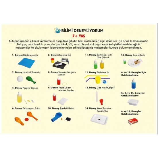7+ Yaş | Bilimi Deneyliyorum Deney Seti 7+ Yaş | Bilimi Deneyliyorum Deney Seti