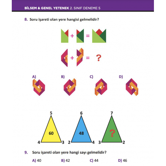 2. Sınıf | BİLSEM Hazırlık Denemeleri 2. Sınıf | BİLSEM Hazırlık Denemeleri