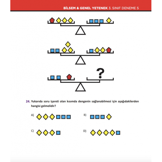3. Sınıf | BİLSEM Hazırlık Denemeleri 3. Sınıf | BİLSEM Hazırlık Denemeleri