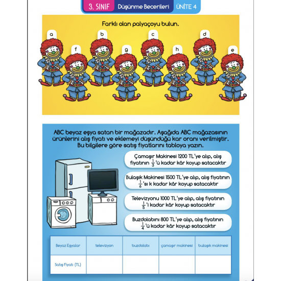 3. SINIF | Matematiksel Düşünme Kitabı (MDK)